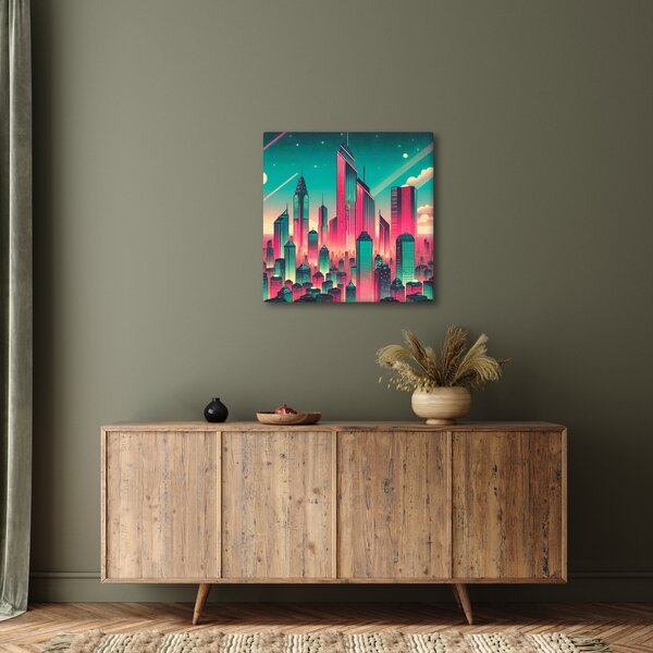 Obraz - Velkoměsto v pop-art stylu (30x30 cm)