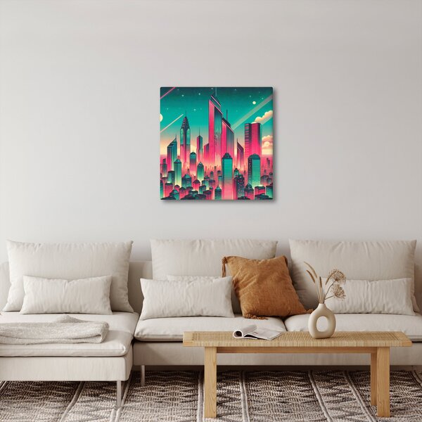 Obraz - Velkoměsto v pop-art stylu (30x30 cm)
