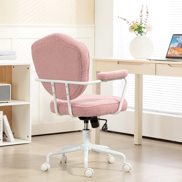 HOMCOM Kancelářská Židle, Ergonomická Židle s Houpací Funkcí, Kryt s Knoflíky, Výškově Nastavitelná Počítačová Židle se Skřípací Funkcí, pro Domácí Ka