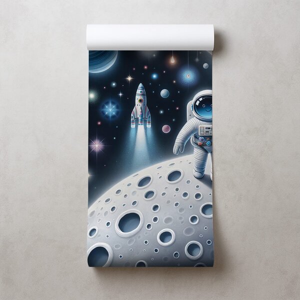 Tapeta dětský vesmír s astronauty
