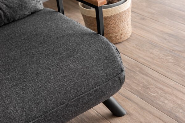 Pohovka futon Sandy (Tmavá šedá). Akce -23%