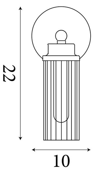 Searchlight 29981BK Nástěnné svítidlo IMPERIAL černé IP44