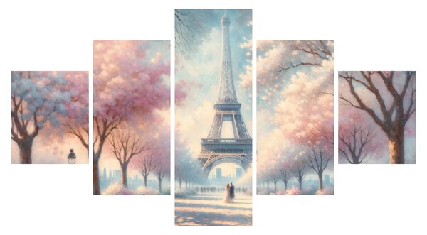 Obraz - Jaro v Paříži (125x70 cm)