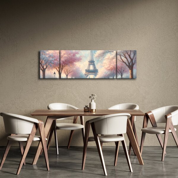Obraz - Jaro v Paříži (170x50 cm)