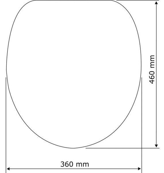 Bílé WC sedátko se snadným zavíráním Wenko Habos, 46 x 36 cm
