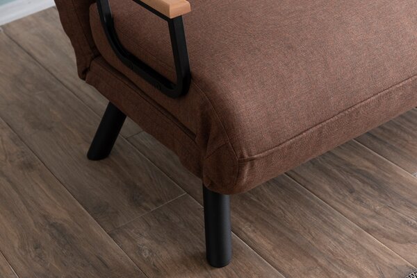 Pohovka futon Sandy (Světlá hnědá)