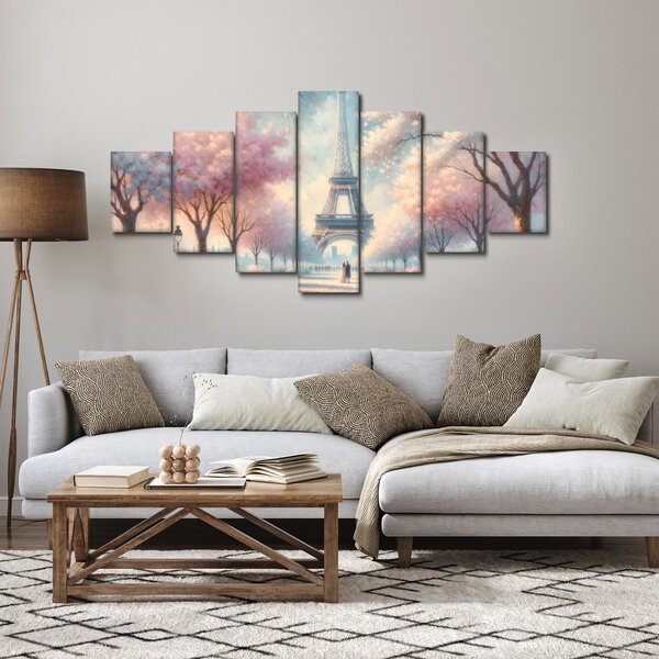 Obraz - Jaro v Paříži (210x100 cm)