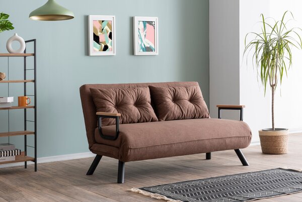 Pohovka futon Sandy (Světlá hnědá)