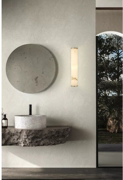 Searchlight 61185-1GO Stmívatelné nástěnné LED svítidlo MARBLE IP44, ZLATÉ