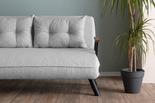 Pohovka futon Sandy (Šedá). Akce -25%