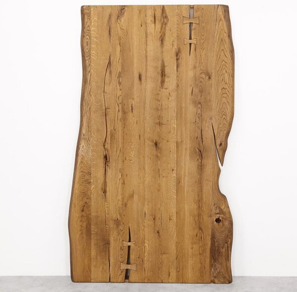 Posuvné dubové dřevěné dveře jednokřídlé ONE BOARD RUSTIC hnědý olej