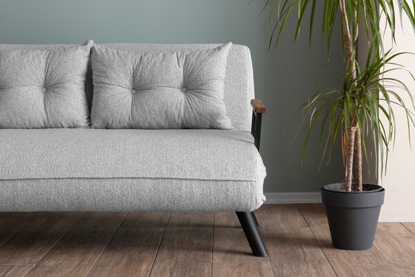 Pohovka futon Sandy (Šedá). Akce -25%