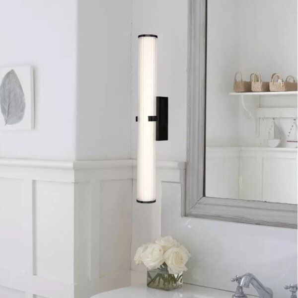 Searchlight 63126-1BK Nástěnné LED svítidlo CLAMP černé 63cm IP44