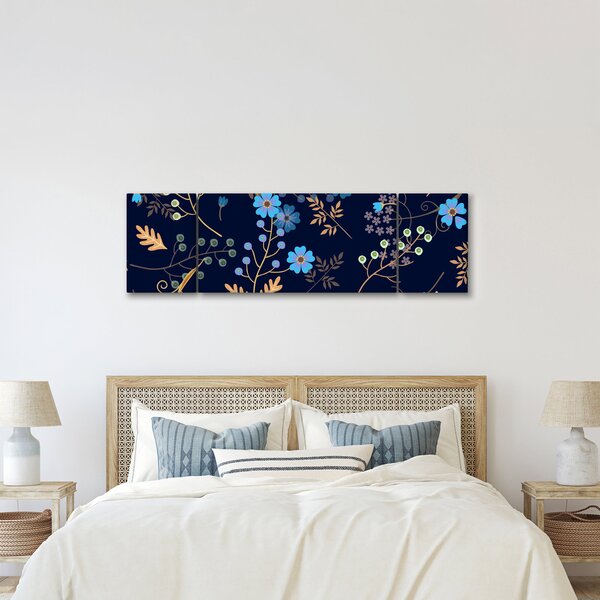 Obraz - Podzimní květiny (170x50 cm)