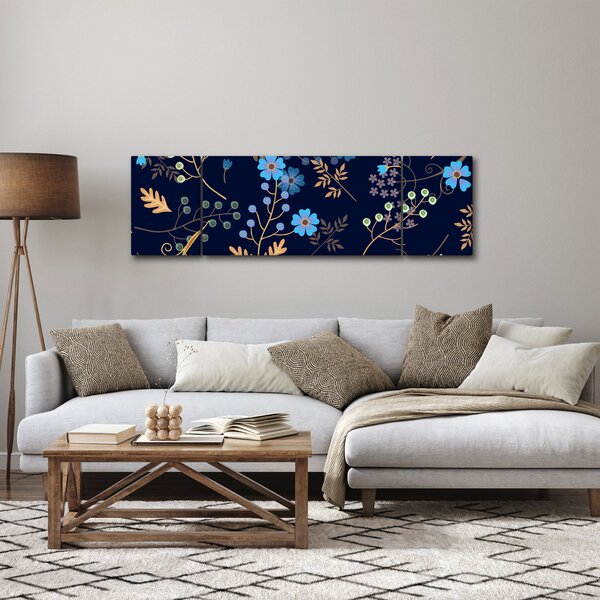Obraz - Podzimní květiny (170x50 cm)