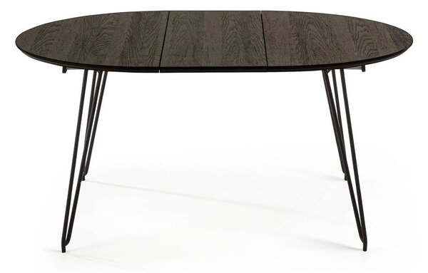 Kulatý rozkládací jídelní stůl s deskou v dekoru jasanového dřeva ø 120 cm Norfort – Kave Home