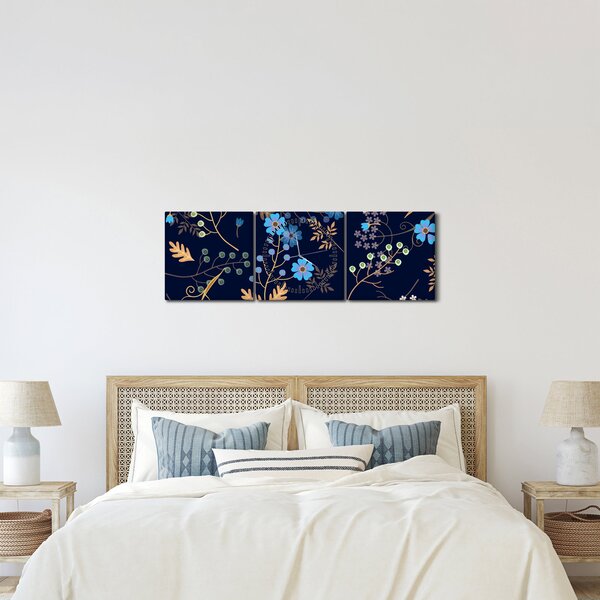 Obraz - Podzimní květiny (s hodinami) (90x30 cm)