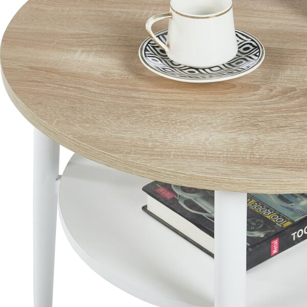 Konferenční stolek KLEJDI - dub sonoma / bílý