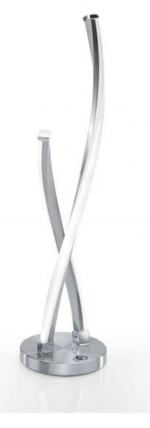 PAUL NEUHAUS LED stolní lampa barva ocel v zakřiveném designu 3000K PN 9141-55