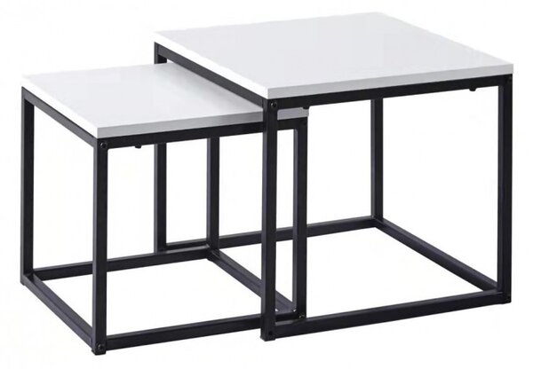 Set konferenčních stolků STELLAN - bílý / černý