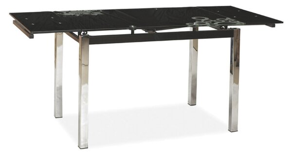 Jídelní stůl Kral, černá / stříbrná