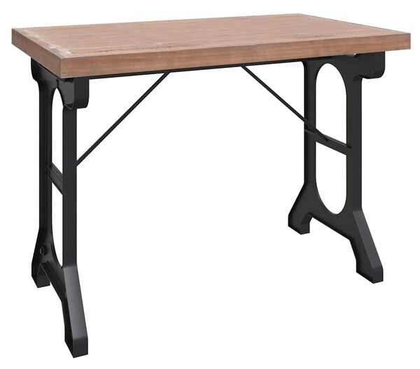 Jídelní stůl 110 x 65 x 82 cm masivní jedlové dřevo a železo 340769