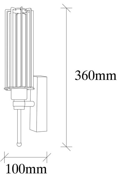 Opviq Nástěnná lampa Fellini II černá