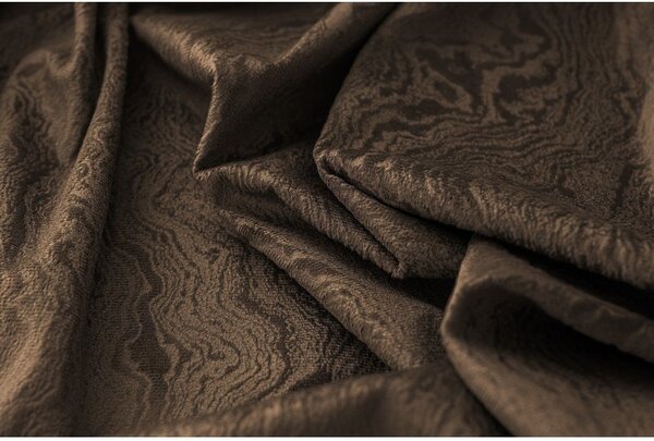 Zatemňovací závěs DUNES VELVET 140x250 cm, hnědý Zavěšení: Řasící páska