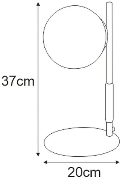Kaja Tambo stolní lampa 1x40 W bílá-černá K-4955