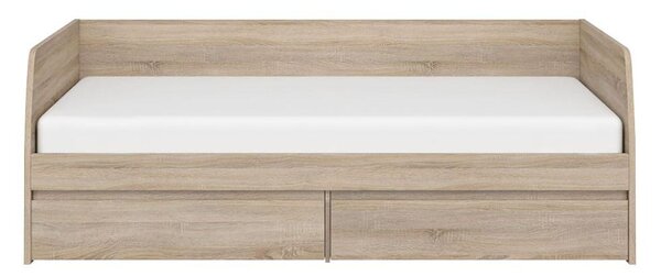 Jednolůžková postel 90 cm Nordanas 28 (dub sonoma) (s roštem) (s úl. prostorem)