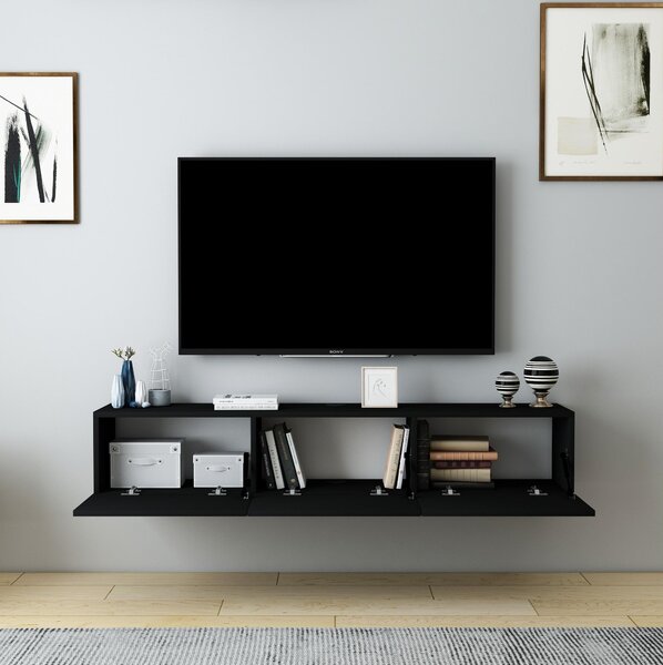 TV stolek/skříňka Dereba (černá). Akce -27%