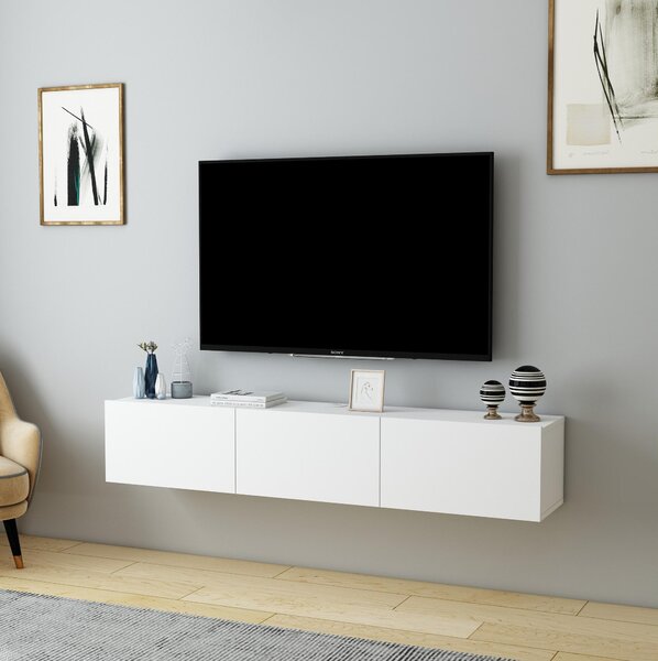 TV stolek/skříňka Dereba (bílá). Akce -25%