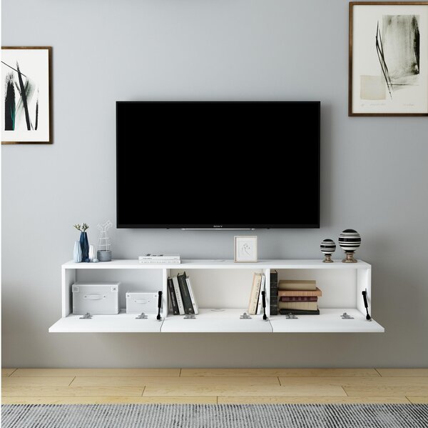 TV stolek/skříňka Dereba (bílá). Akce -25%