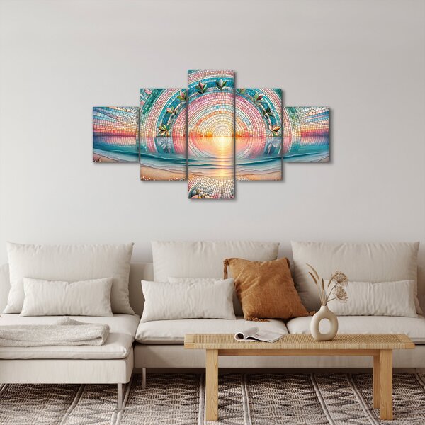 Obraz - Mozaika zapadajícího slunce (125x70 cm)
