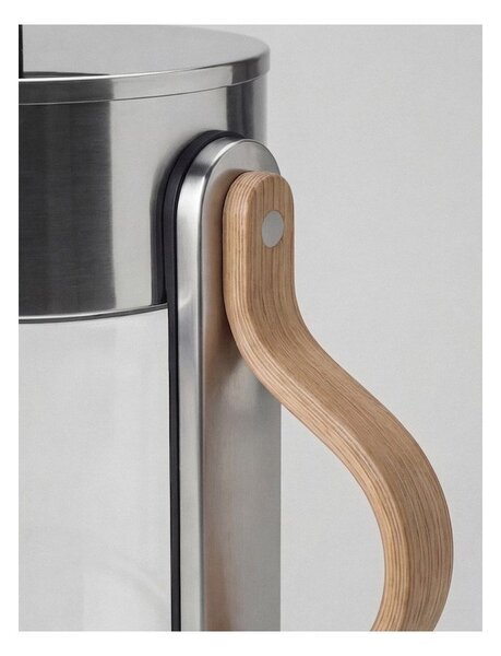 Skleněná rychlovarná konvice ve stříbrné barvě 1,2 l Emma – Stelton
