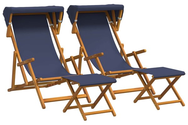 Dekorativní křeslo 4 pcs 3 pozice Masivní eukalyptové dřevo 3407797