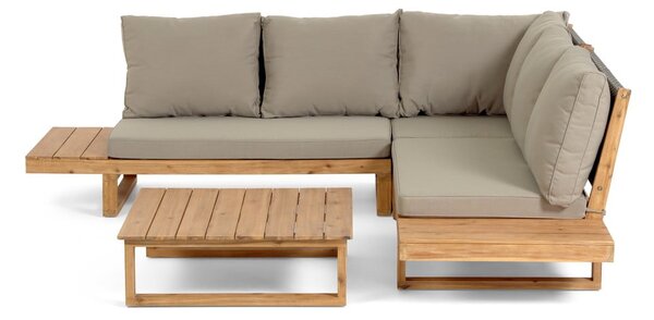 Hnědý zahradní lounge set pro 5 osob Flaviina – Kave Home
