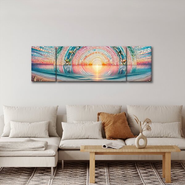 Obraz - Mozaika zapadajícího slunce (170x50 cm)