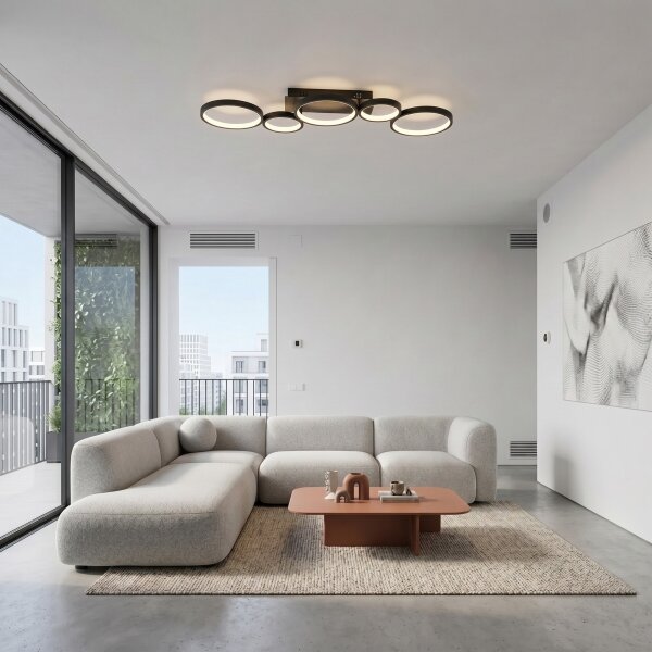 Brilagi - LED Stmívatelné stropní svítidlo RINGO LED/34W/230V černá + DO