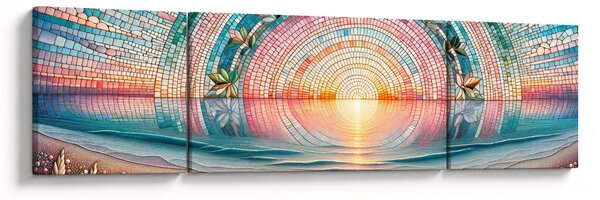 Obraz - Mozaika zapadajícího slunce (170x50 cm)