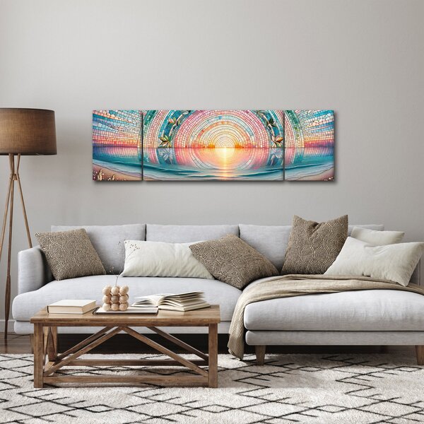 Obraz - Mozaika zapadajícího slunce (170x50 cm)