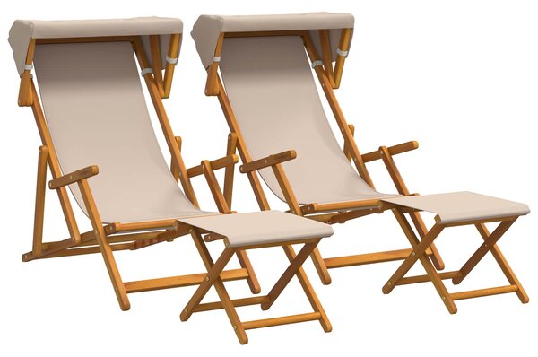 Dekorativní křeslo 4 pcs 3 pozice Masivní eukalyptové dřevo 3407803