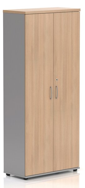 Vysoká široká šatní skříň Visio LUX 80 x 38,5 x 183,5 cm, dub