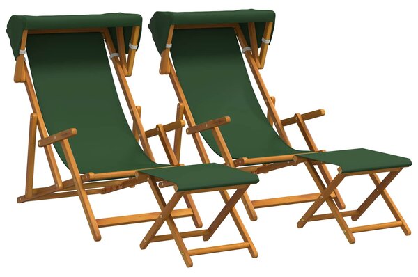 Dekorativní křeslo 4 pcs 3 pozice Masivní eukalyptové dřevo 3407801