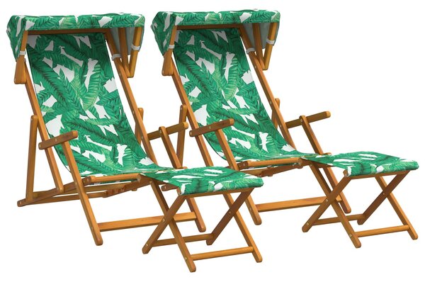 Dekorativní křeslo 4 pcs 3 pozice Masivní eukalyptové dřevo 3407805