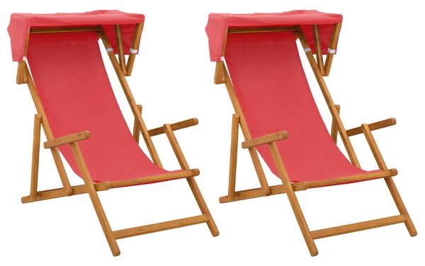 Dekorativní křeslo 2 pcs 3 pozice Masivní eukalyptové dřevo 3407807