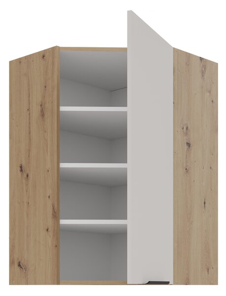Horní rohová kuchyňská skříňka Sayla 60x60 GN-90 1F (45°) (kašmír + dub artisan)
