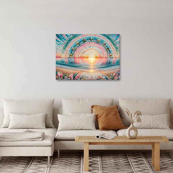 Obraz - Mozaika zapadajícího slunce (70x50 cm)