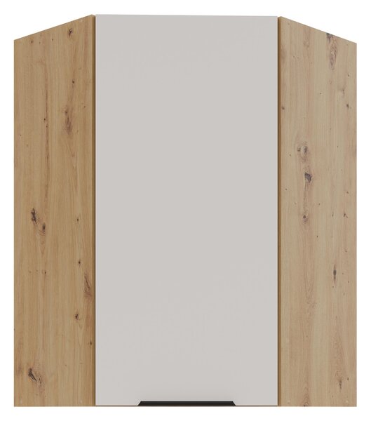 Horní rohová kuchyňská skříňka Sayla 60x60 GN-90 1F (45°) (kašmír + dub artisan)