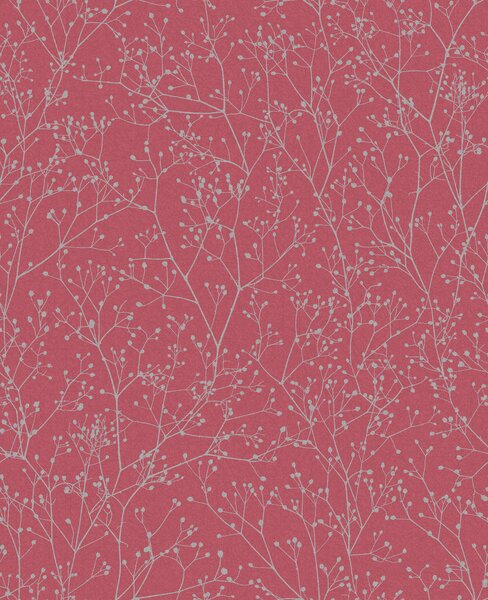Růžovo-stříbrná vliesová tapeta na zeď, květiny, 120398, Wiltshire Meadow, Clarissa Hulse